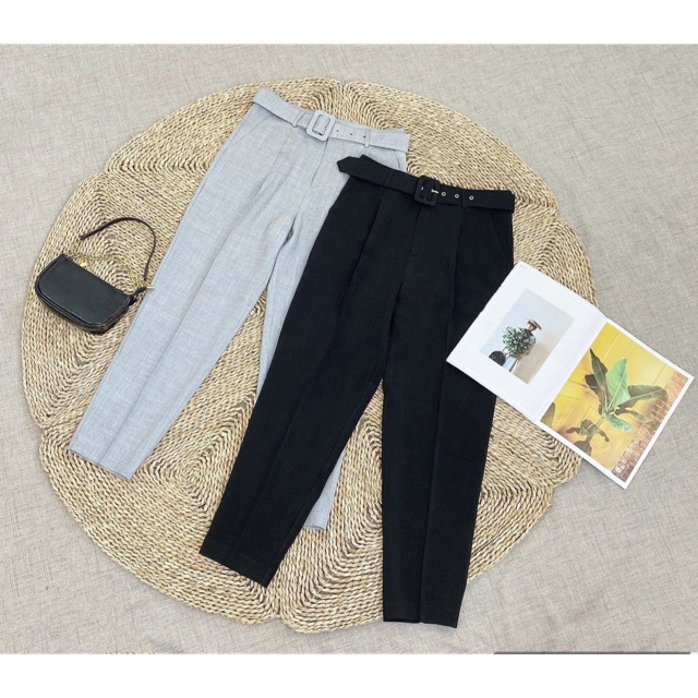 BÁN SỈ QUẦN BAGGY ĐAI BỌC 2 MÀU CHO NỮ
