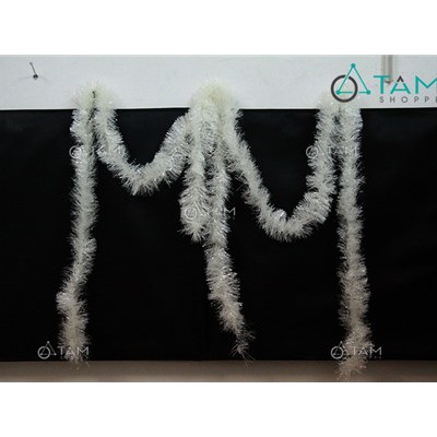 Dây kim tuyến Noel màu Trắng tuyết (2 DÂY)