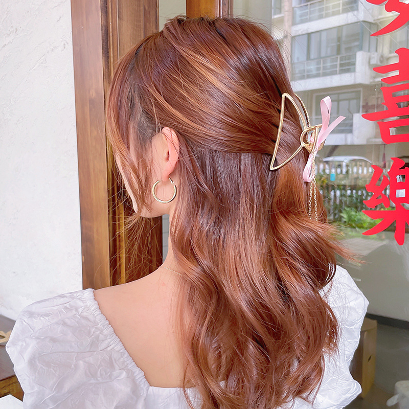 Kẹp tóc càng cua đính ngọc trai phối tua rua thời trang Hàn Quốc cho nữ