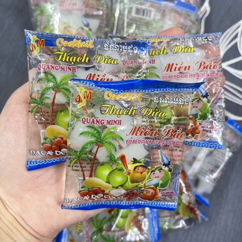 Bịch 20 gói thạch dừa Miền Bắc tuổi thơ