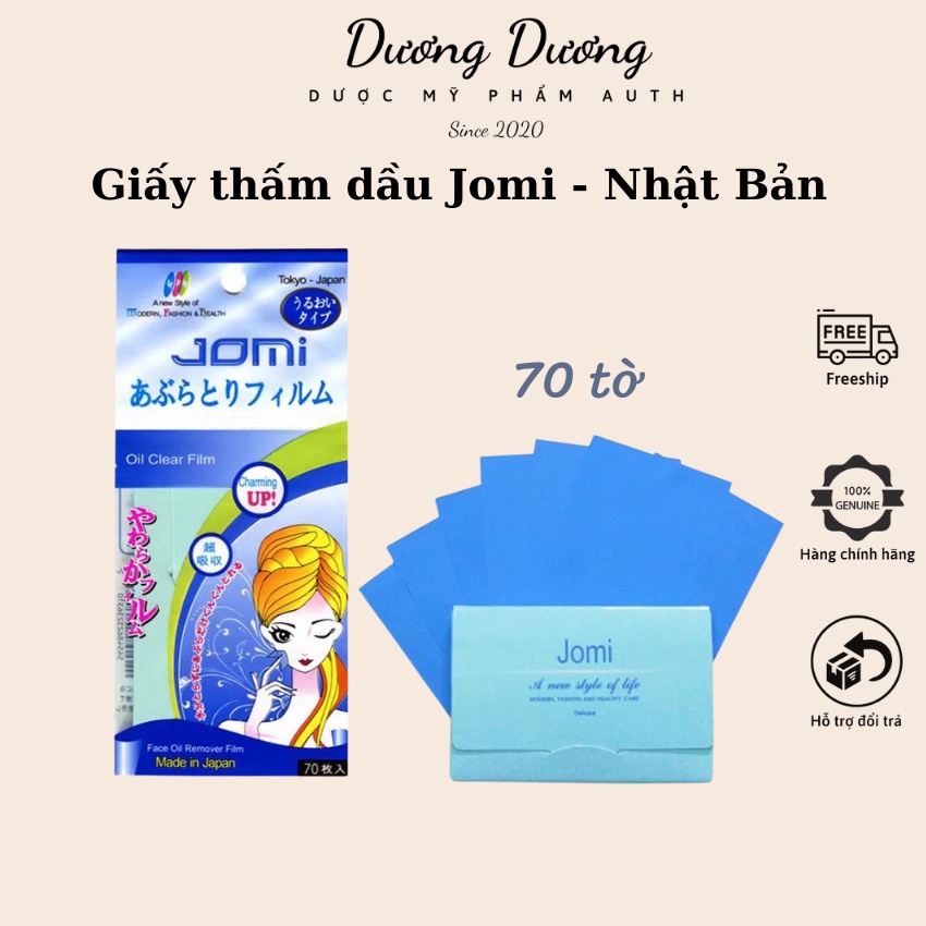 Giấy thấm dầu Jomi Nhật Bản - 70 tờ [chính hãng]