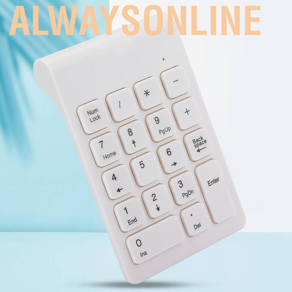 Alwaysonline 18 Keys Portable Numeric Keypad Wireless Keyboard Digital for Tablets