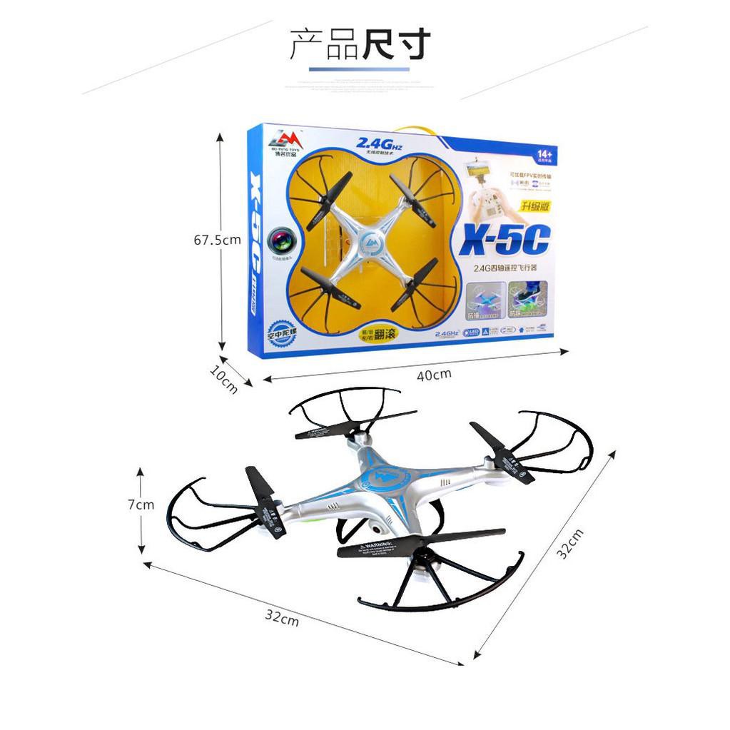 Máy bay điều khiển 4 cánh X-5C cao cấp(chip quacom)