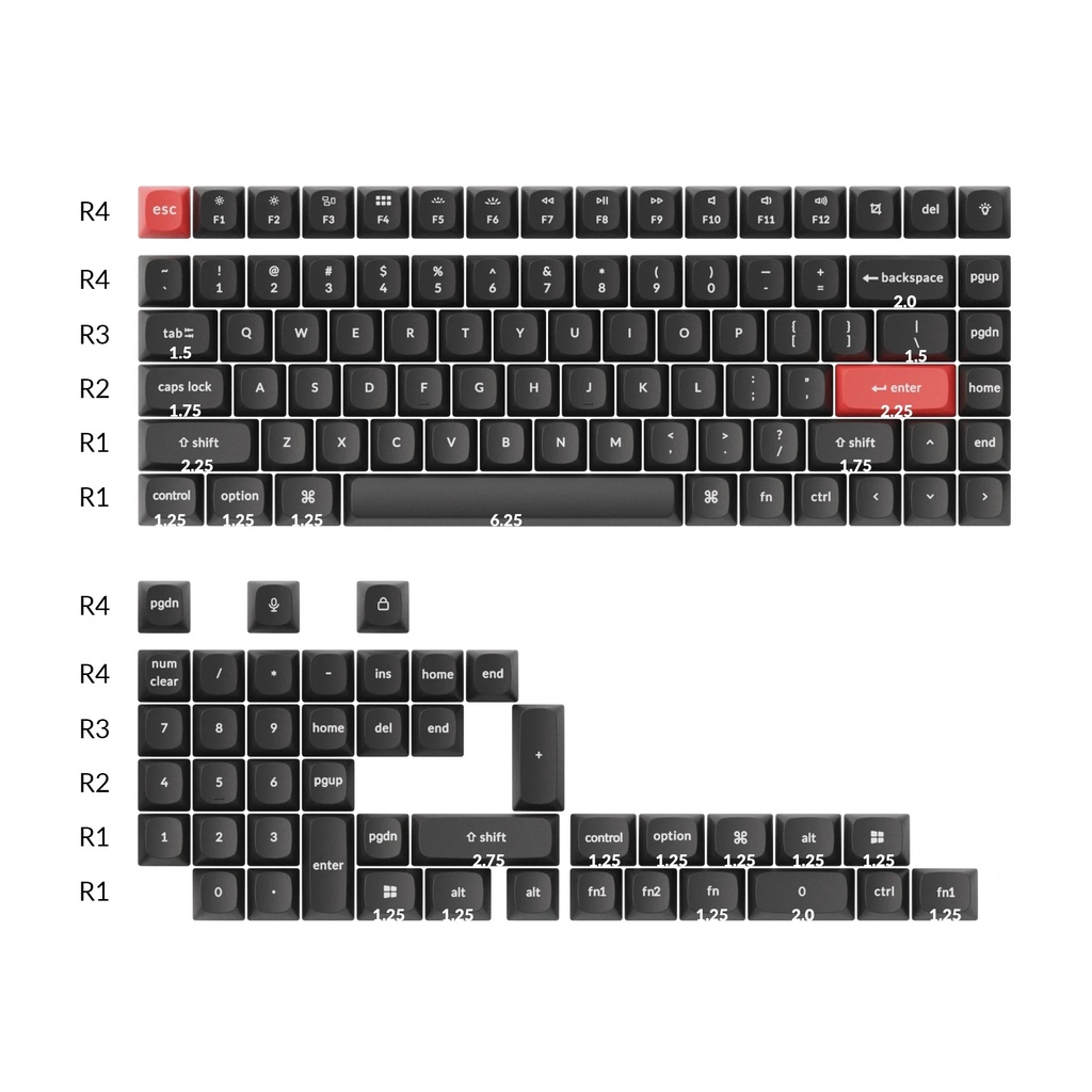 Nút Bàn Phím Cơ Keycap Keychron Double Shot PBT OSA