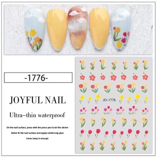 Sticker mẫu hoa 3d miếng dán móng tay nail