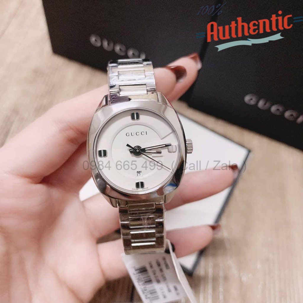 Đồng Hồ Nữ Gucci GG2570 White YA142502