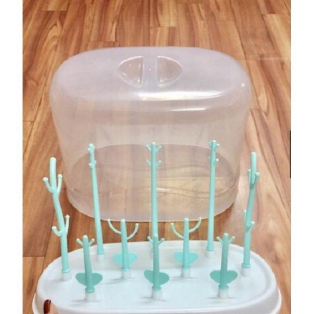 Giá úp bình sữa có nắp đậy/ an toàn chống khuẩn cho bé