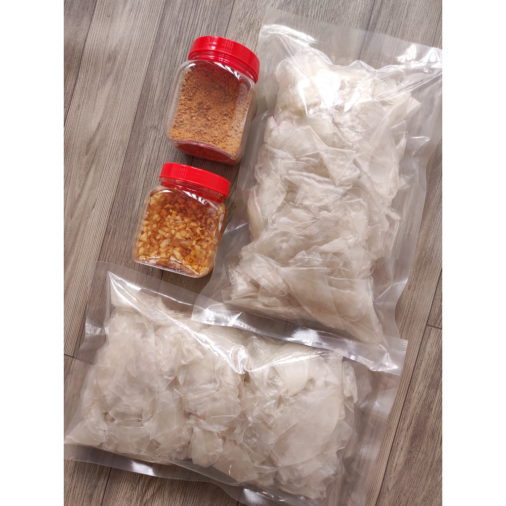 [1kg PSMN dầu tỏi] | Combo 1kg bánh tráng phơi sương + 1 hủ muối nhuyễn + 1 hủ dầu tỏi] | Chợ Cô Thu