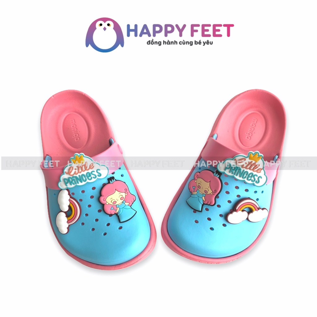 Sục trẻ em chính hãng Monobo Thái Lan siêu êm chống trơn trượt cho bé gái 4-10 tuổi- Happy Feet DN01prin