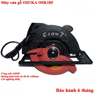 Máy cưa gỗ cầm tay osuka osk185-máy cưa đĩa osuka chính hãng-công suất 1200w-bảo hành 6 tháng
