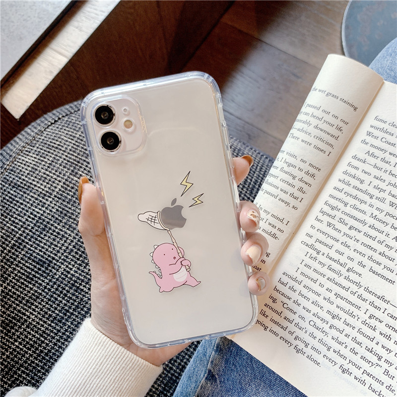 Ốp Điện Thoại Trong Suốt In Hình Khủng Long Hàn Quốc Cho Iphone 12 I11 Pro Max Se2 Xr | BigBuy360 - bigbuy360.vn