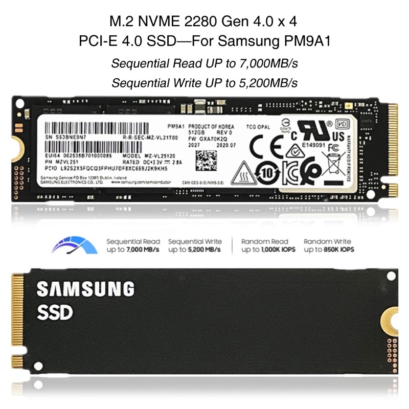 ổ cứng SamSung PM9A1 512gb samsung 980 pro OEM