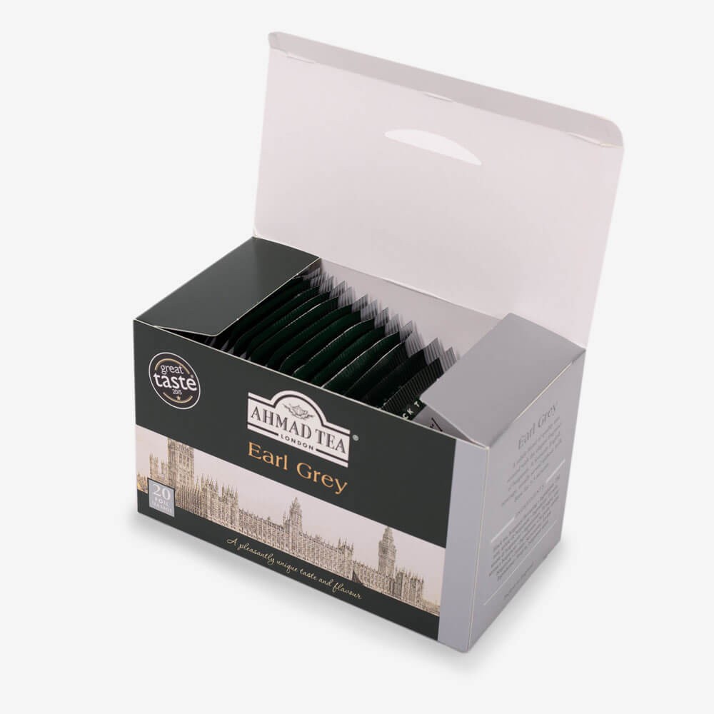 Trà đen Bá Tước Ahmad Ahmad Earl Grey Tea Foiled teabags (túi lọc có bao thiếc)