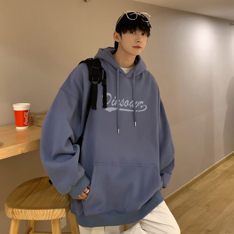 Áo hoodie nam size M-5XL tay dài in chữ thời trang phong cách Hàn Quốc