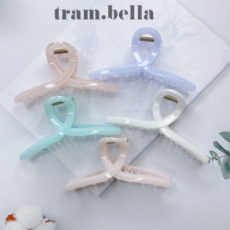 Kẹp tóc càng cua kiểu màu pastel