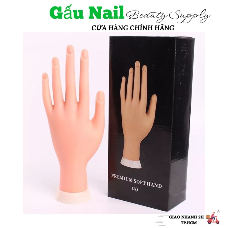 Bàn tay giả SILICON tập làm nail ,hàng loại 1 dẻo linh hoạt