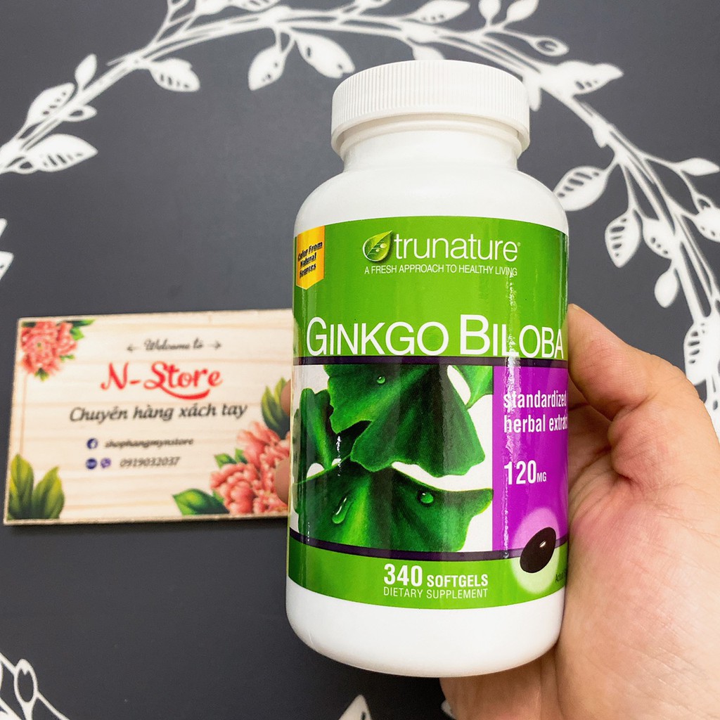 Viên uống Bổ Não Gingko Biloba Trunature 340 V nội địa