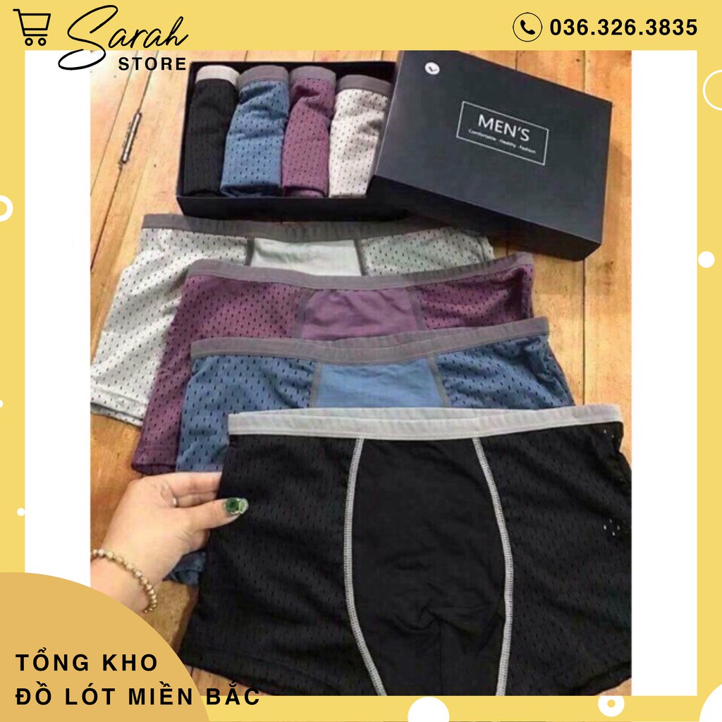 Hộp 4 Quần Sịp Đùi Thông Hơi Xuất Nhật 102