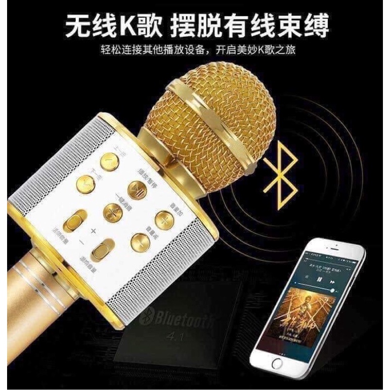 mic hát kèm loa kết nối Bluetooth giá sốc