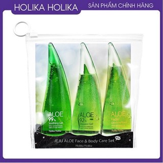 Bộ 3 sản phẩm chăm sóc da mặt và cơ thể Holika Holika chiết xuất lô hội