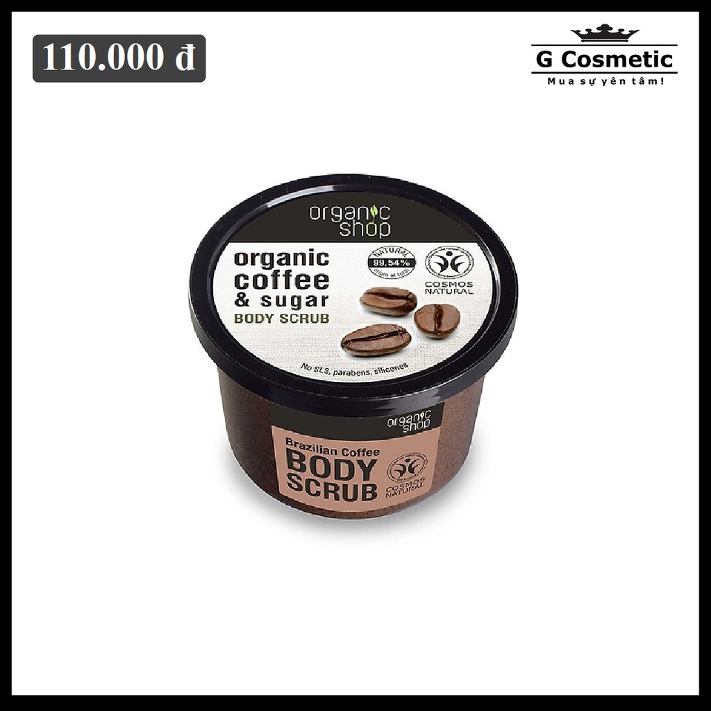 Tẩy da chết Organic Coffee Body Scrub 250ml