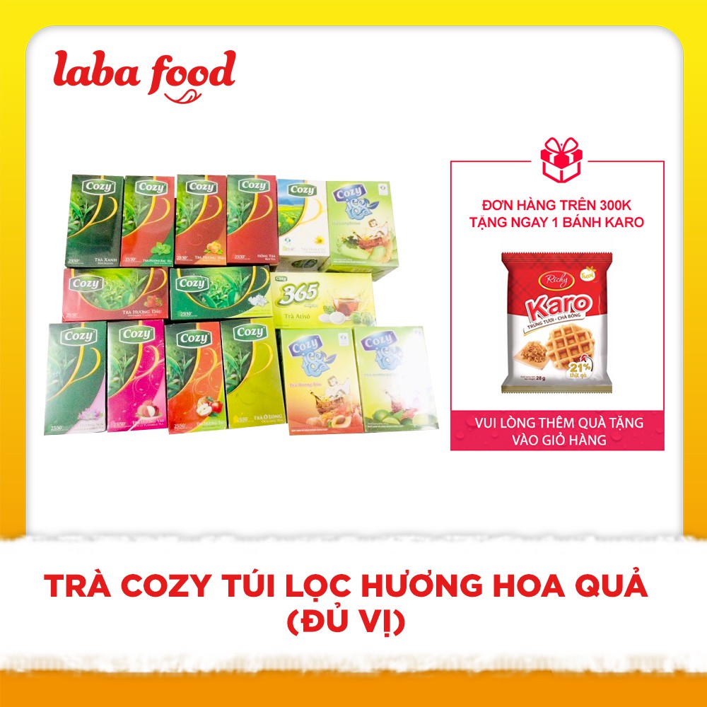 TRÀ COZY TÚI LỌC HƯƠNG HOA QUẢ (ĐỦ VỊ)