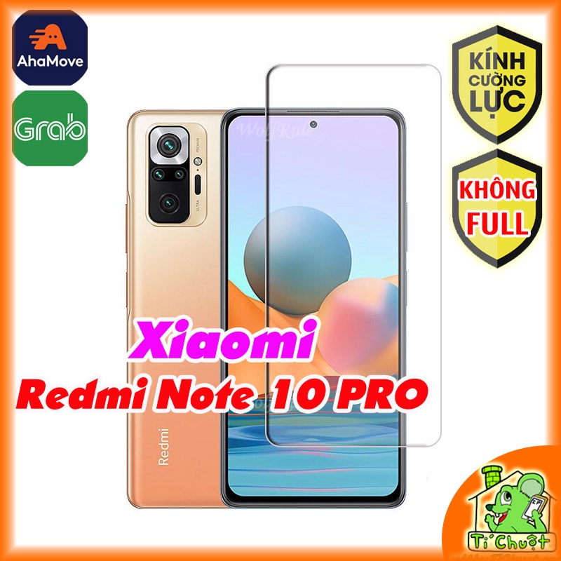 [Không FULL-Ảnh Thật] Kính CL Xiaomi Redmi Note 10 PRO Cường Lực 2.5D 9H-0.26mm