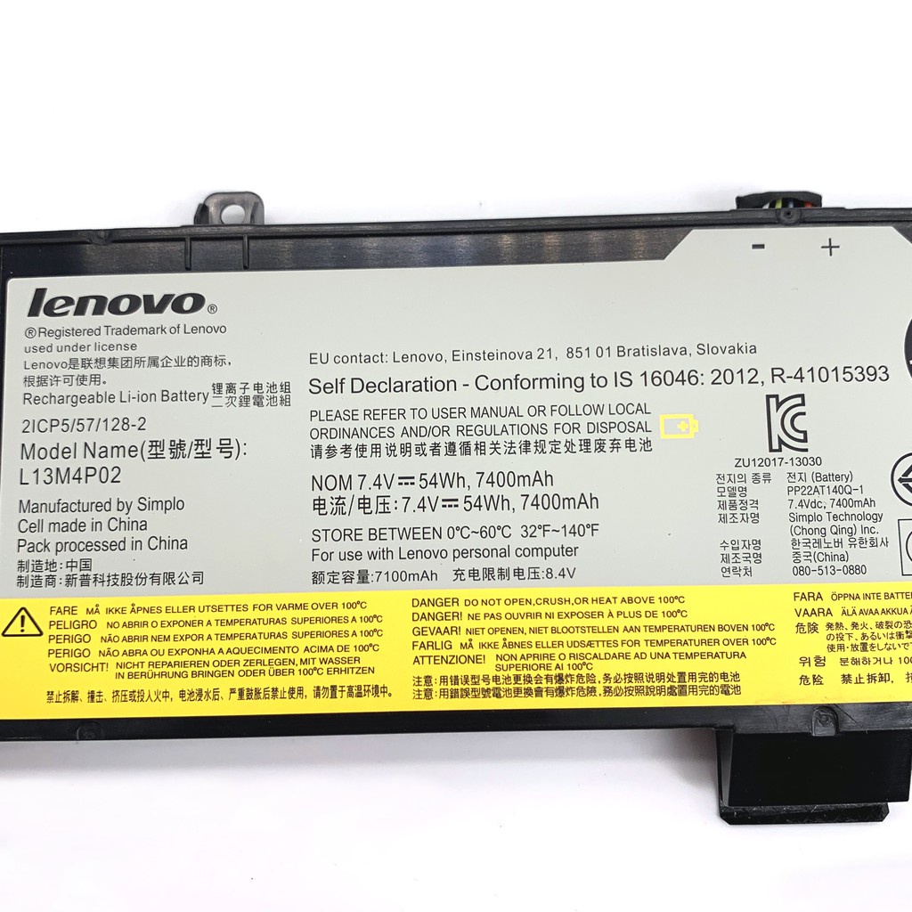 (BATTERY) PIN LAPTOP LENOVO Y50-70 L13N4P02 (ZIN) (4 CELL) dùng cho Erazer Y50 Y50-70, Y50-80