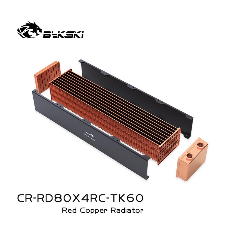 Két làm mát Radiator tản nhiệt nước custom dùng fan 80mm Bykski CR-RD80RC-TK60