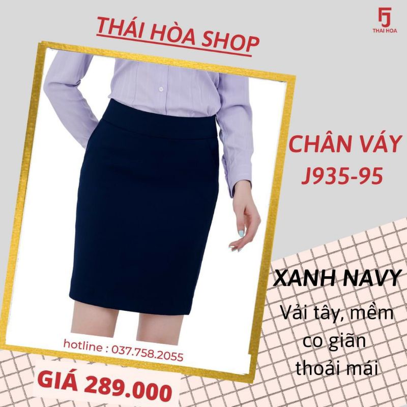 Thái Hoà Chính Hãng Chân váy chất vải đẹp co giãn nhẹ J935