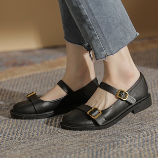 Giày Lười Da Đế Dày 3cm Thời Trang Cho Nữ