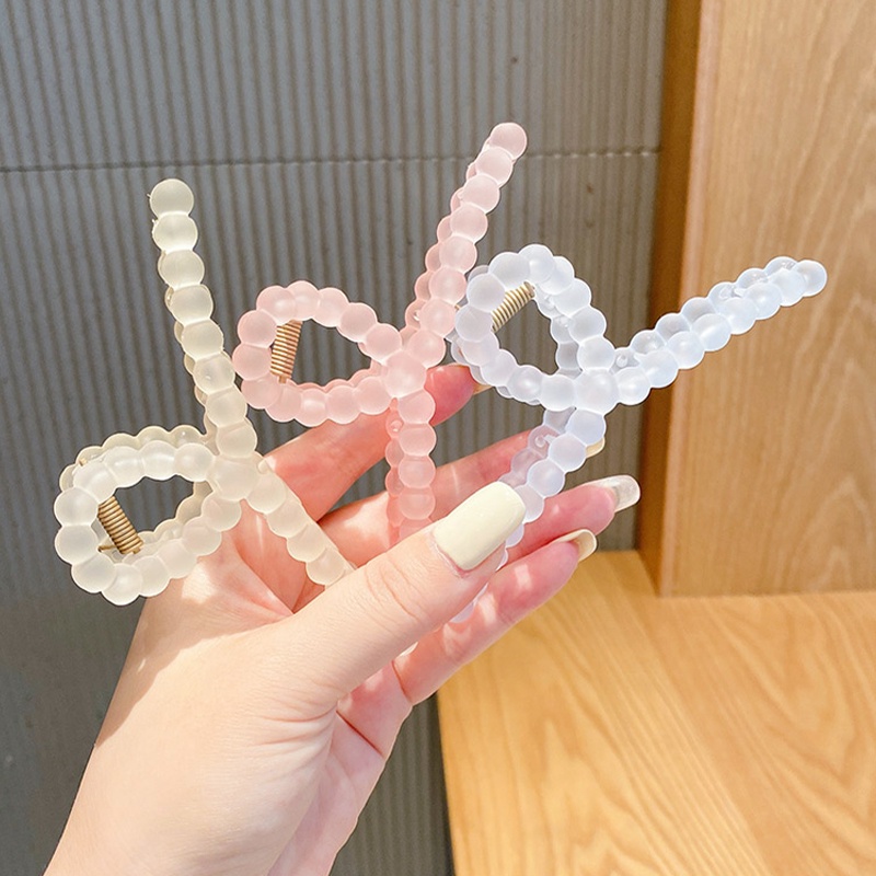 Kẹp Tóc Trong Suốt Cỡ Lớn Nhiều Màu Tùy Chọn Phong Cách Hàn Quốc