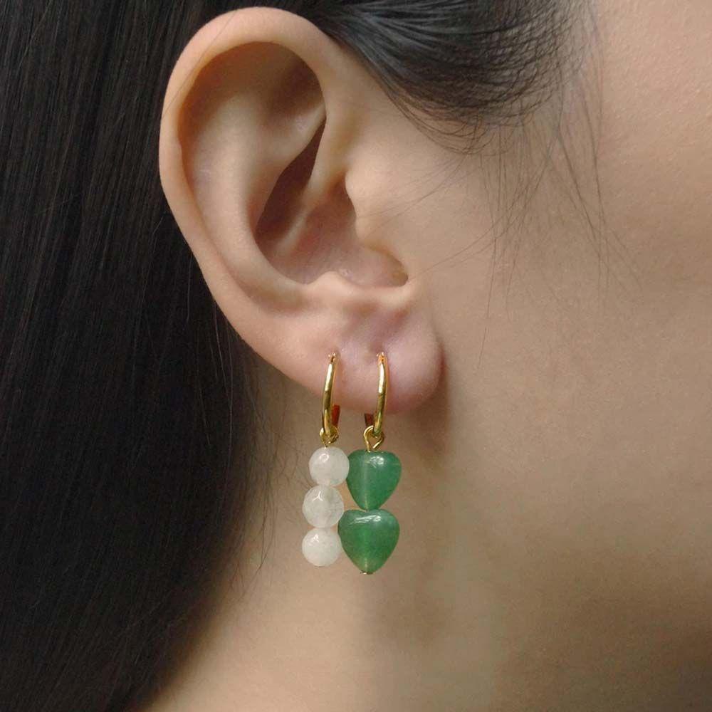 Khuyên Tai Dáng Dài Không Đối Xứng Xỏ Hạt Phong Cách Bohemia Cổ Điển Cho Nữ