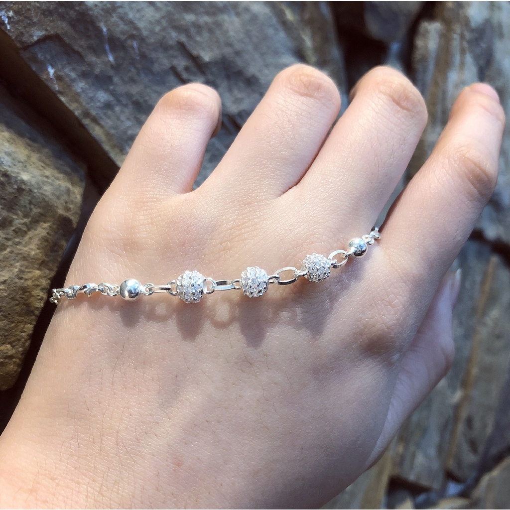 Lắc tay bạc nữ 925 Snowball cao cấp QMJ -Q619