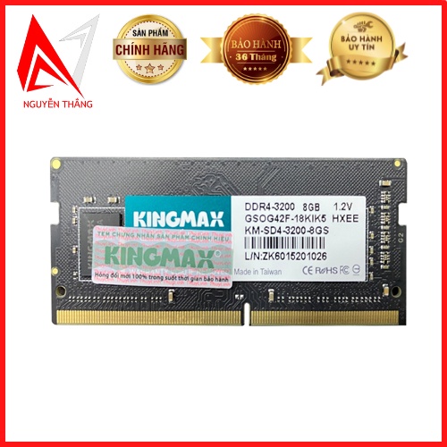 Ram máy tính Laptop Kingmax 8G DDR4 3200 Chính Hãng