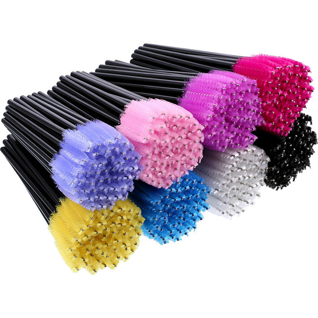 CODseller 50Pcs Women Eyelash Brushes Disposable Plastic Eye Makeup Cosmetic Beauty Tools