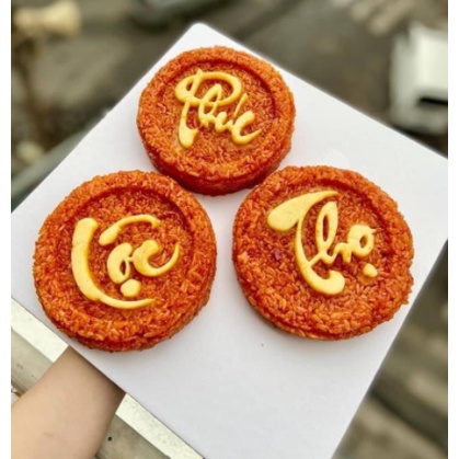 Bộ Khuôn Làm Xôi Phúc Lộc Thọ 5 Chi Tiết Bằng Chất Liệu Nhựa Chịu Nhiệt, Khuôn Làm Bánh Phúc Lộc Thọ