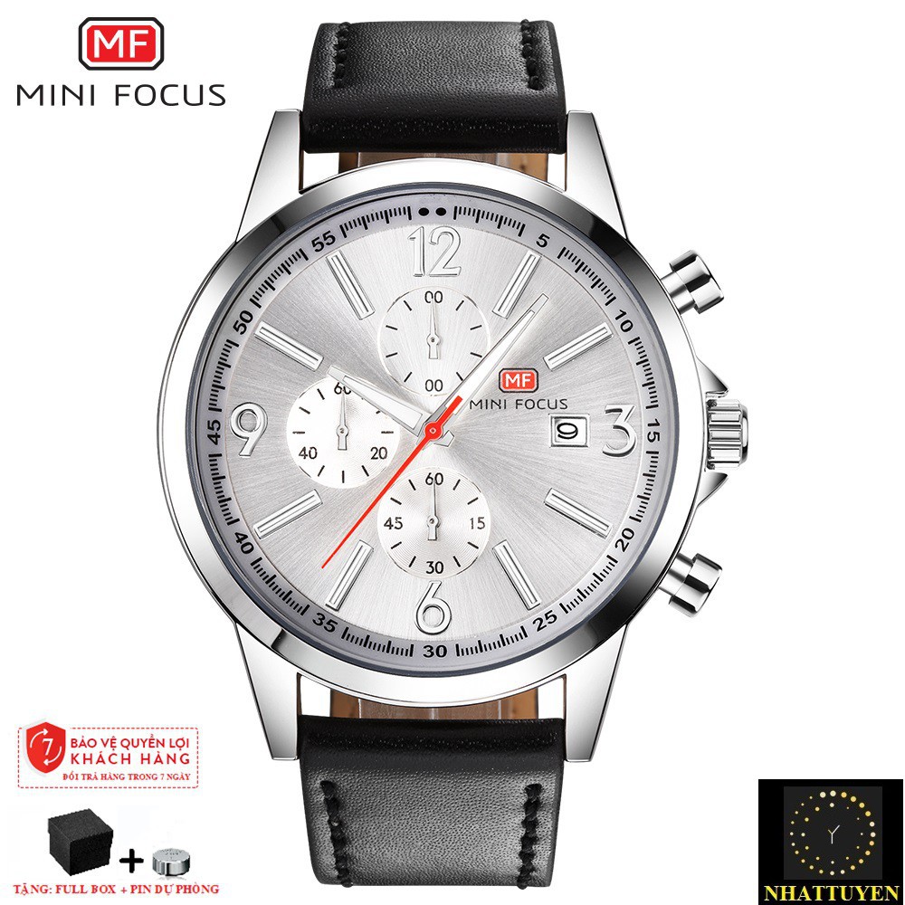 [ xả kho ] ĐỒNG HỒ NAM MINI FOCUS 0084 DÂY DA CAO CẤP, KIỂU DÁNG MẠNH MẼ