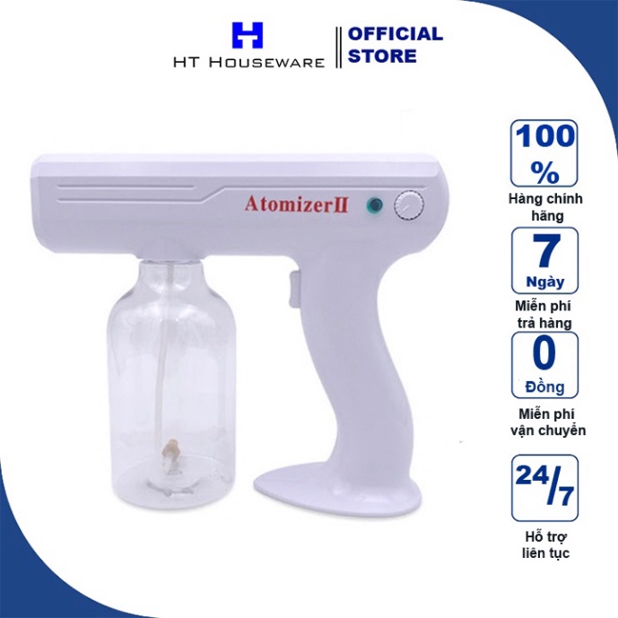 AN Toàn Mùa Dịch Súng phun khử khuẩn thế hệ mới bản nâng cấp vòi xịt NANO thông minh, nhỏ gọn và xịt êm, đều, pin bền
