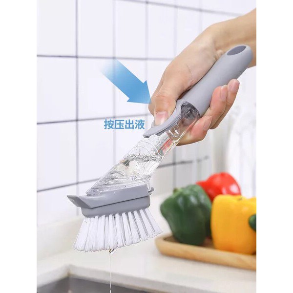 [FREE SHIP] Cây Cọ Chà Rửa Nồi Xoong 2in1 Tiện Dụng