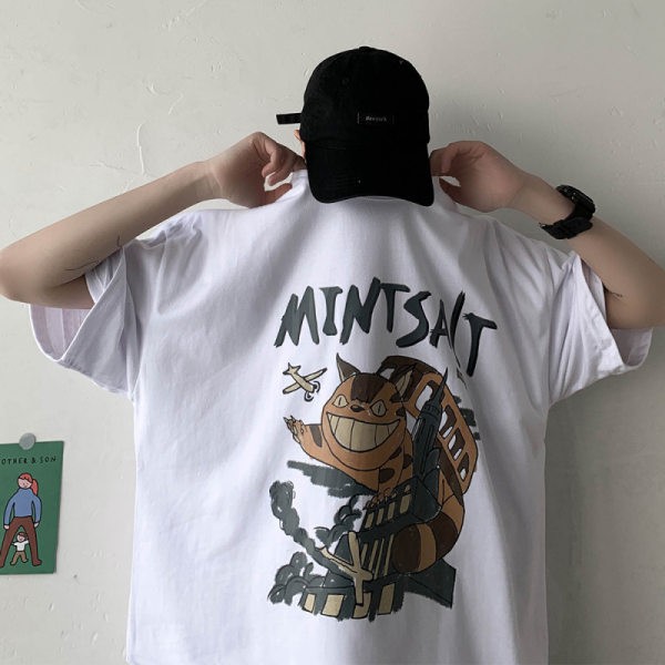 Áo thun tay lỡ form rộng Totoro, Áo phông Unisex Tiger.86 AFR269