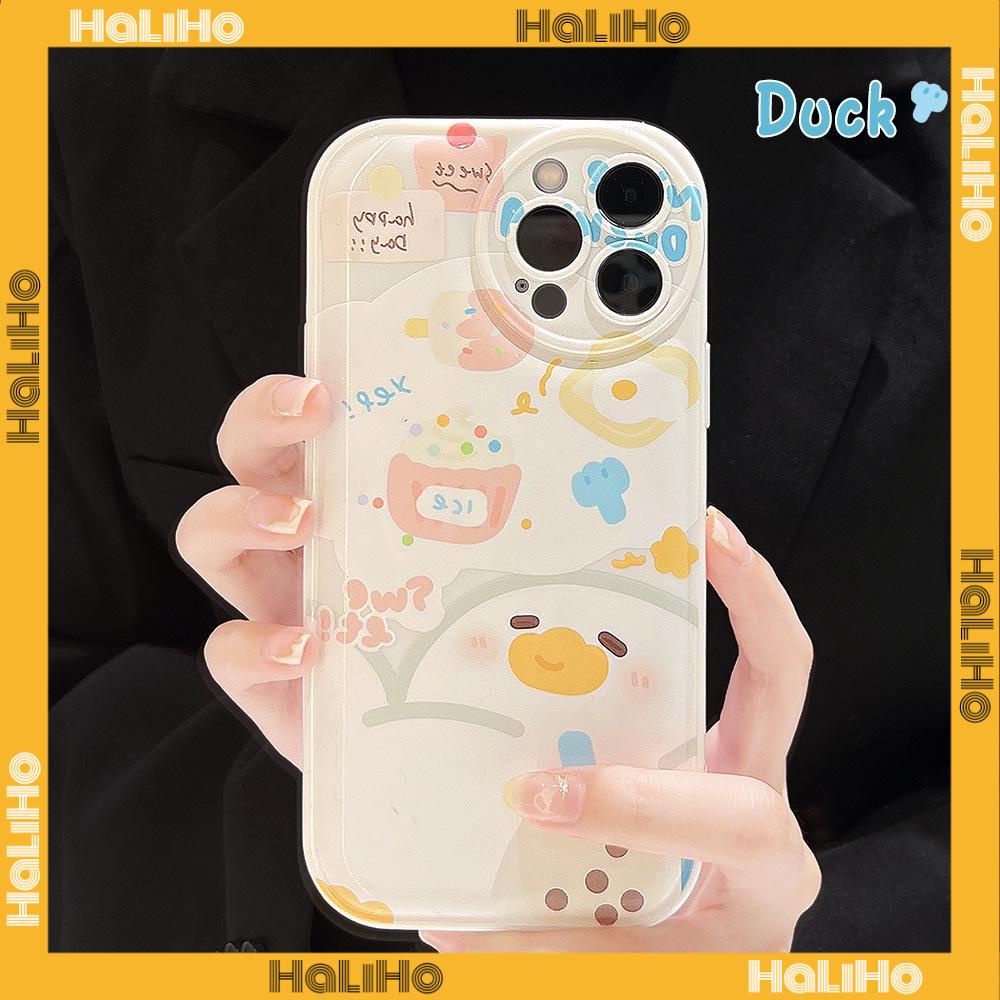 iPhone Case TPU Silicone Soft Case Airbag Shockproof Protection Camera Cute Cartoon Duck Compatible For iPhone 11 Pro Max 13 Pro Max 12 Pro Max 7Plus xr XS Max