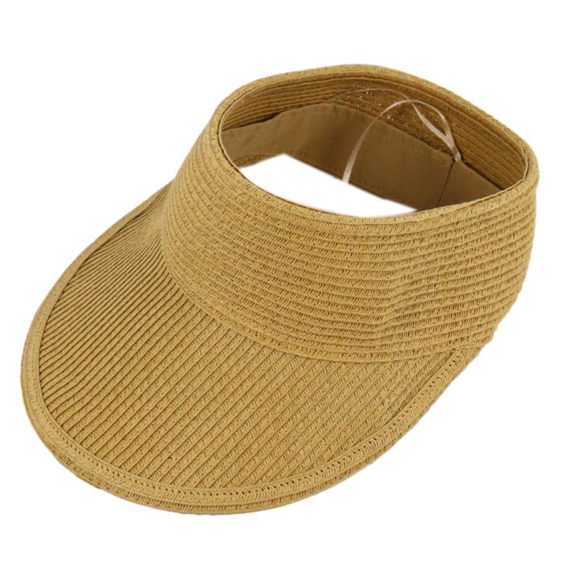 Mũ Rơm Rộng Vành Hở Chóp Chống Nắng Vành Rộng Thoáng Khí Màu Sắc Đơn Giản