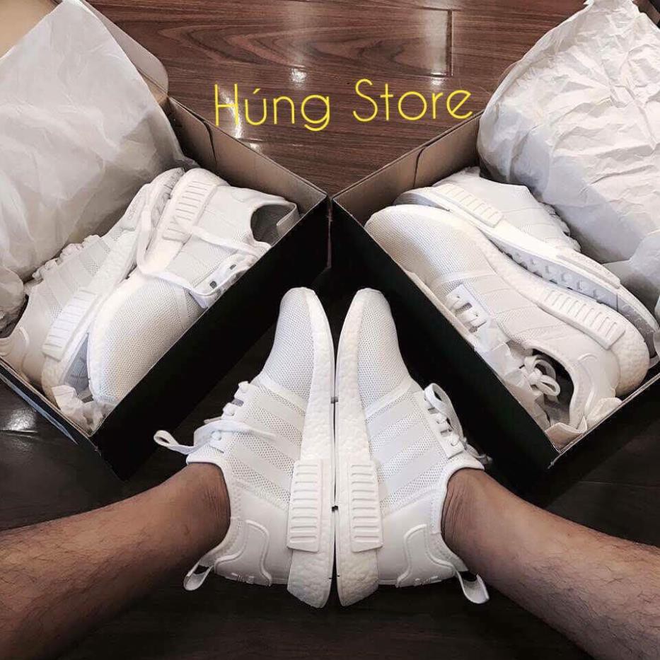Giày Sneaker Nam Nữ Adidas NMD R1 Trắng (fullbox+freeship) Cam kết chính hãng