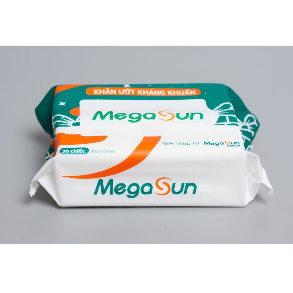 Khăn Giấy Ướt MegaSun Không Mùi, An Toàn Cho Da Cao Cấp 30 Tờ