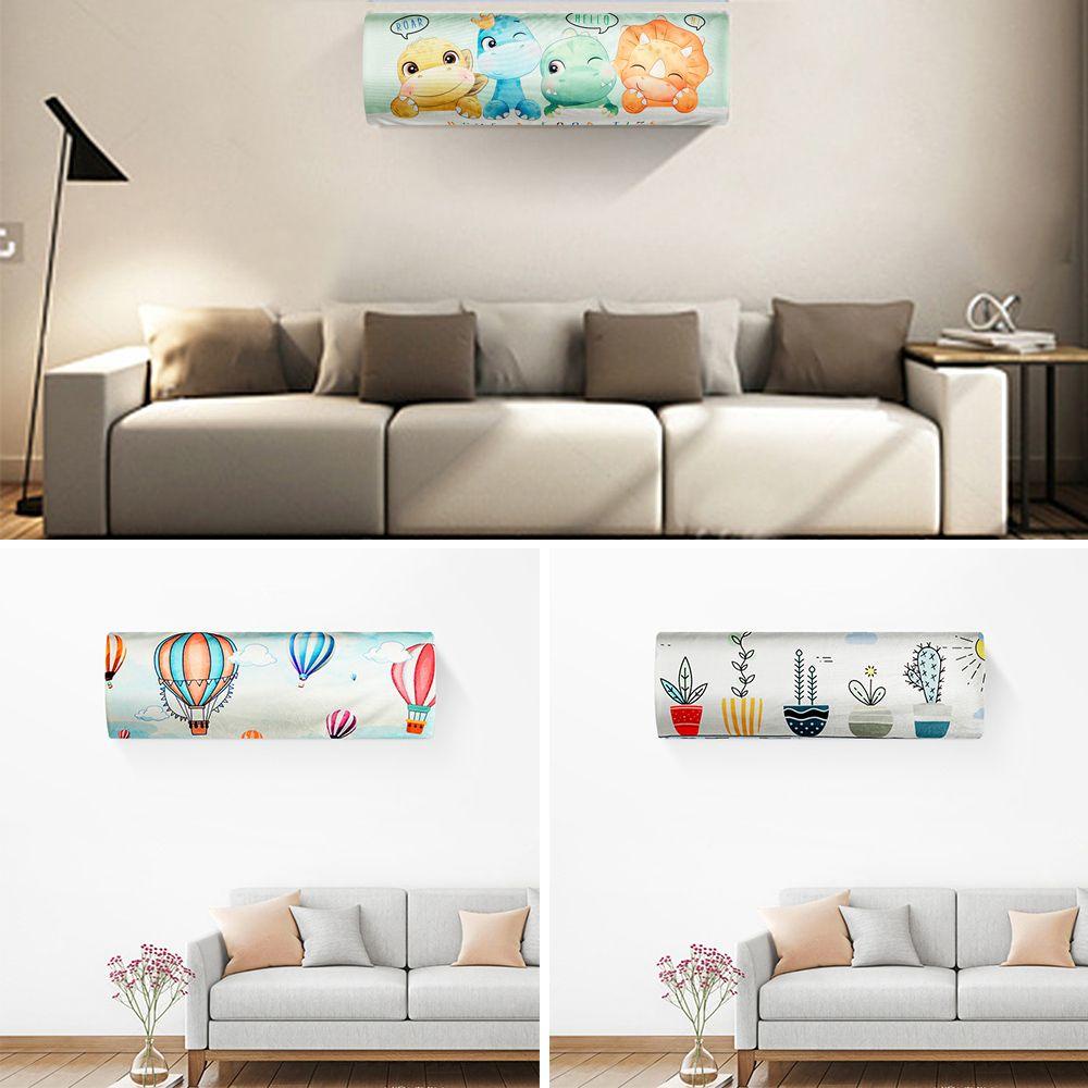 CONOPERY Tấm Vải Polyester In Họa Tiết Hoạt Hình Bọc Máy Điều Hòa Chống Bụi Treo Tường Trang Trí