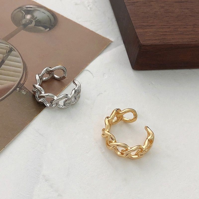 Nhẫn đeo tay kim loại thiết kế đơn giản thời trang