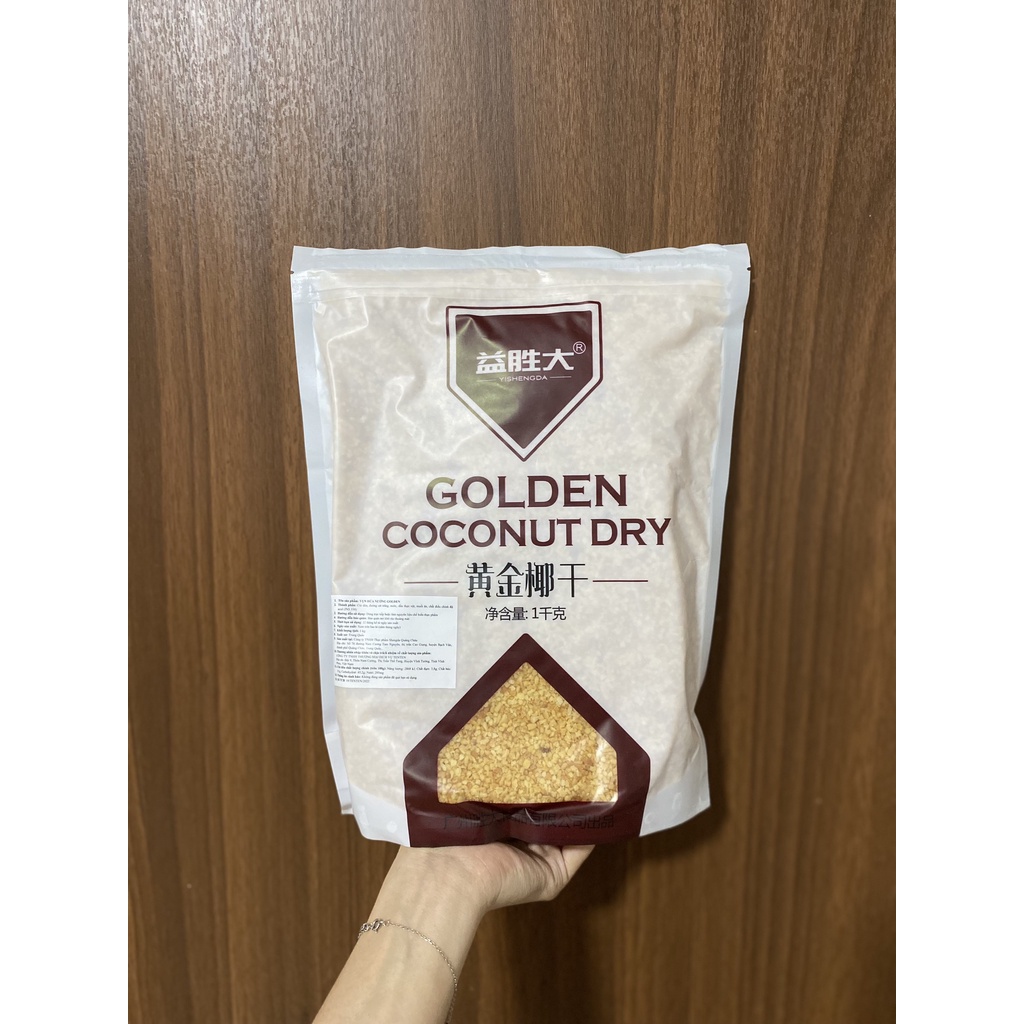 Vụn dừa nướng Golden giòn, thơm-nguyên liệu làm trà sữa kem trứng dừa nướng