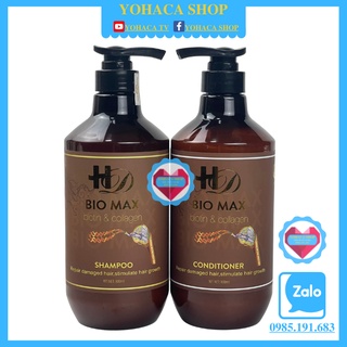 Bộ Dầu Gội Dầu Xả BioMax Biotin Collagen Siêu Mượt 800ml