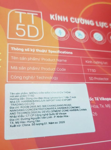 Kính Cường Lực Vikopa Viền cao su Chống mẻ Siêu bền Dành cho 7plus 8plus X XR XSMAX 11 PRO MAX 12 PRO MAX